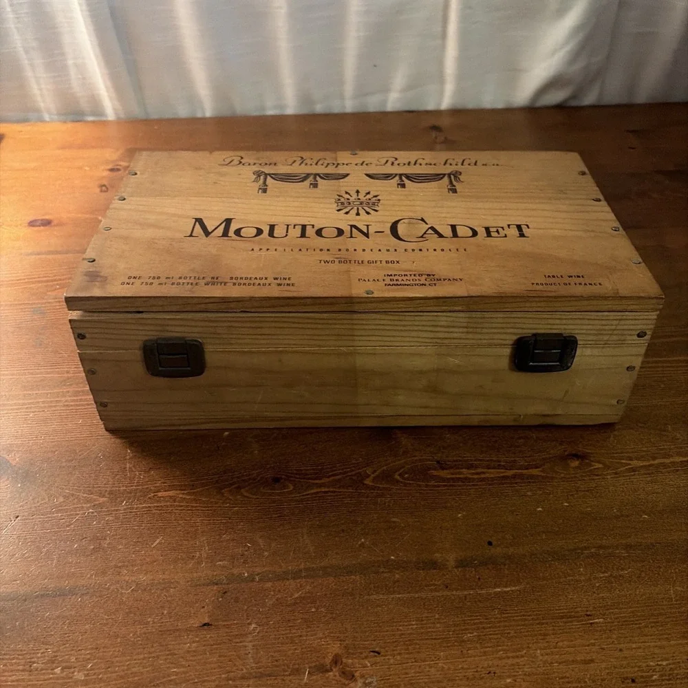 Vintage Baron‎ Philippe De Rothschild Mouton-Cadet Wooden Wine Box